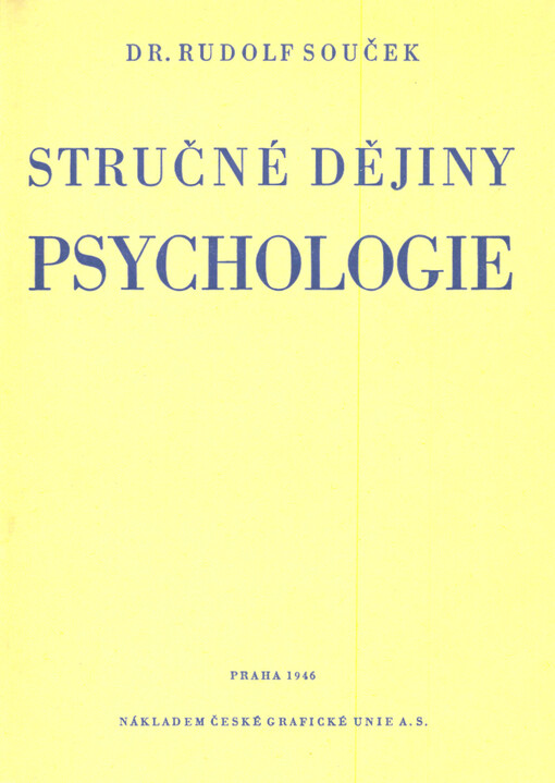 Stručné dějiny psychologie