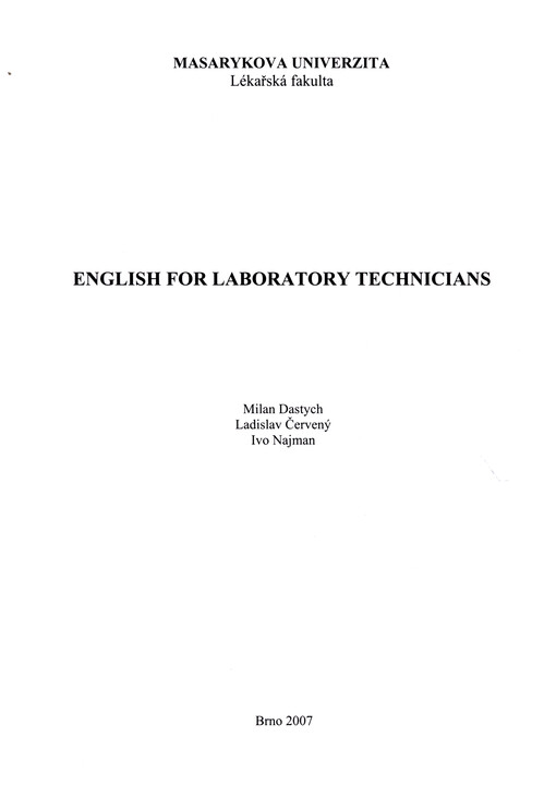 English for laboratory technicians