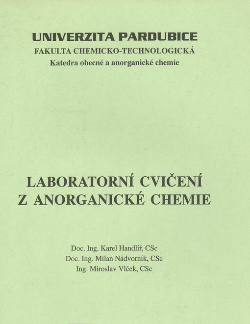 Laboratorní cvičení z anorganické chemie