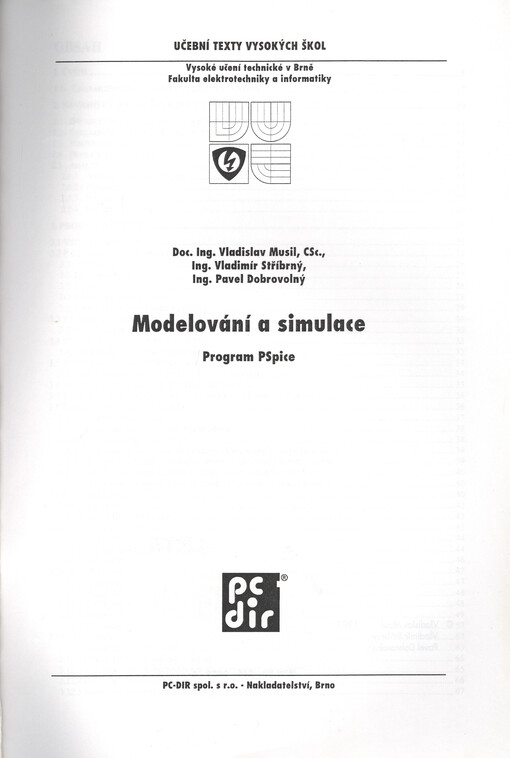 Modelování a simulace : program PSpice