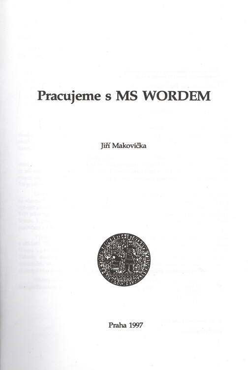 Pracujeme s MS WORDEM