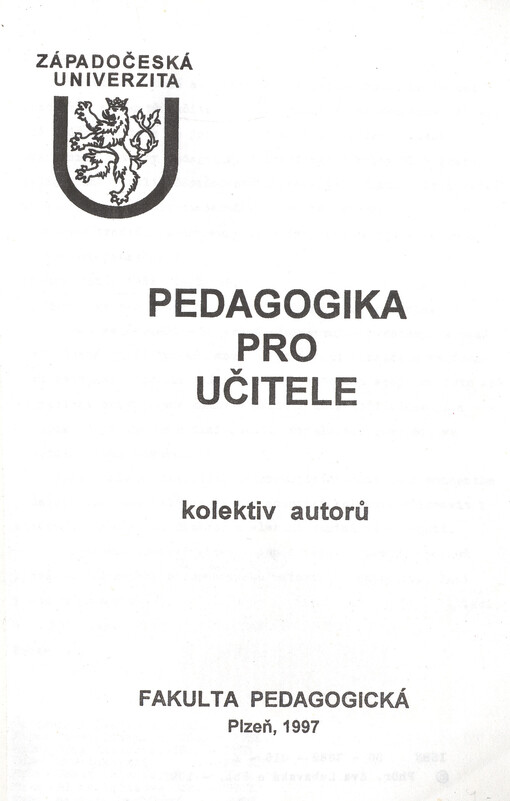Pedagogika pro učitele