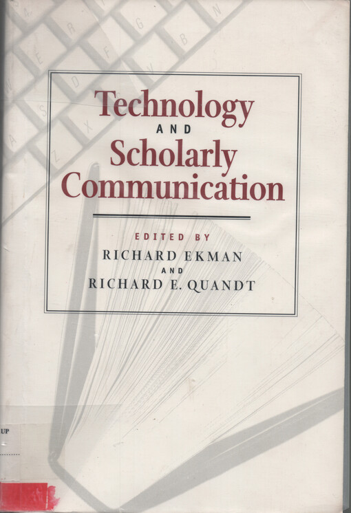 Technology and scholarly communication