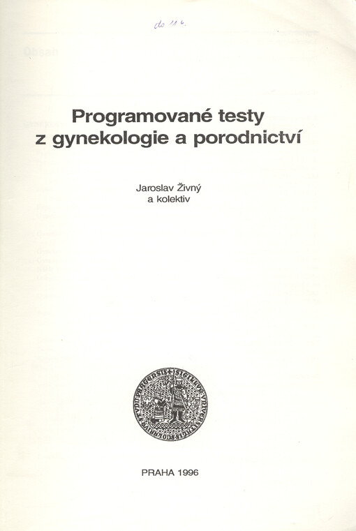 Programované testy z gynekologie a porodnictví