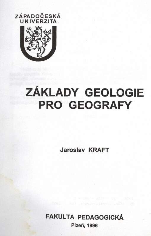Základy geologie pro geografy