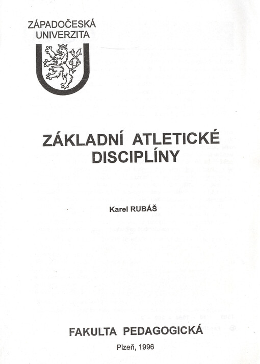 Základní atletické disciplíny