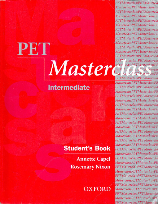 PET Masterclass intermediate. Student's book