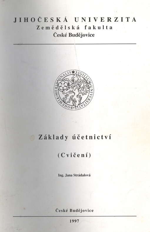 Základy účetnictví : (cvičení)
