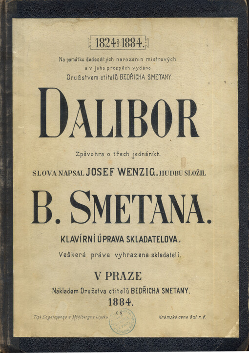 Dalibor zpěvohra o třech jednáních