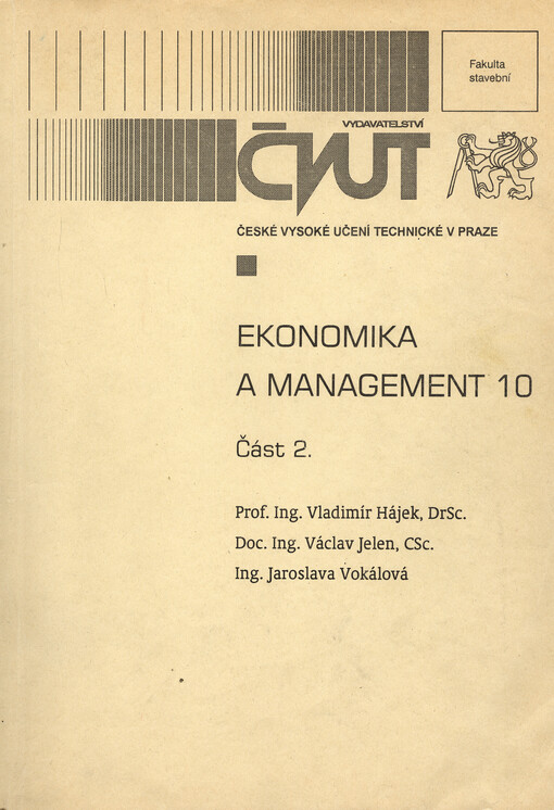 Ekonomika a management 10. Část 2