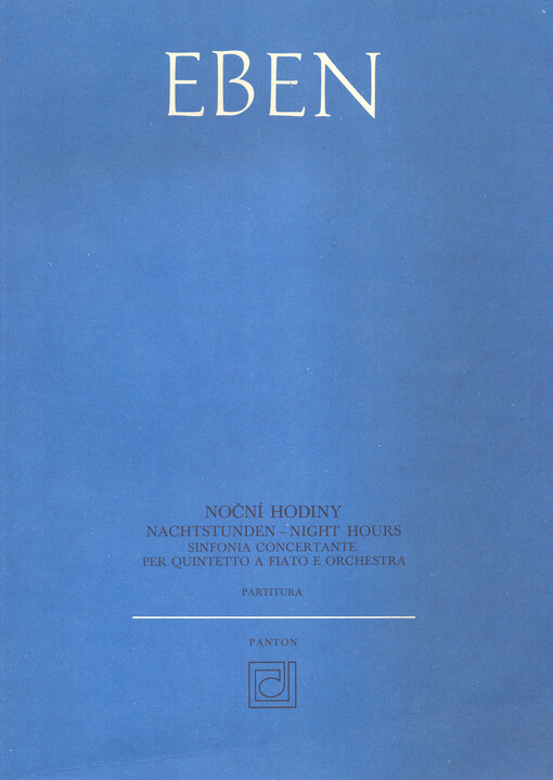 Noční hodiny : koncertantní symfonie pro dechové kvinteto a orchestr : 1975 : partitura