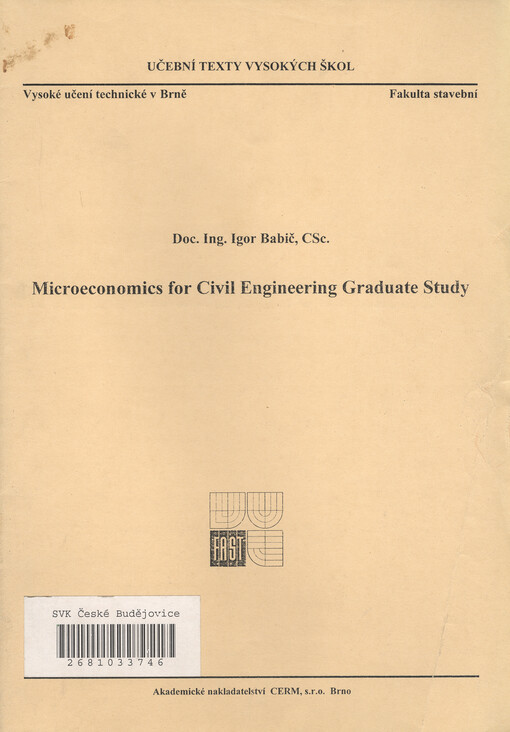 Microeconomics for civil engineering graduate study