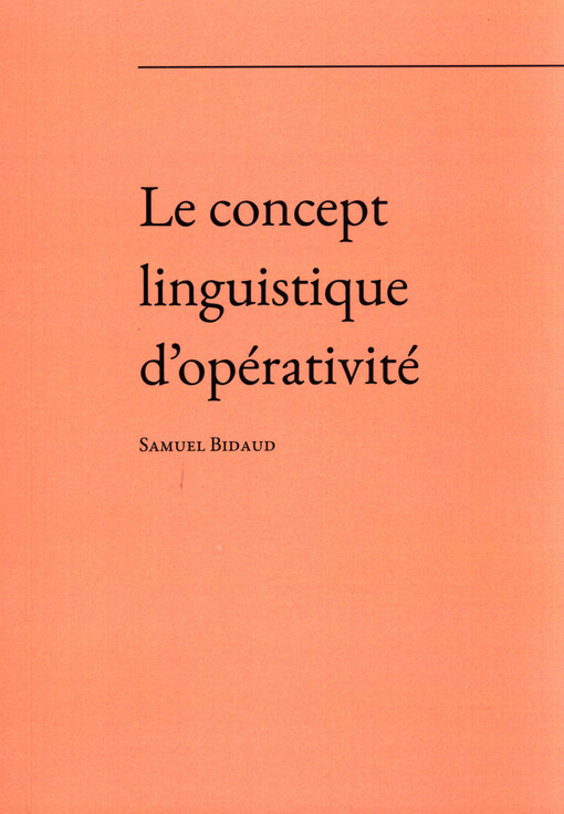 Le concept linguistique d'opérativité