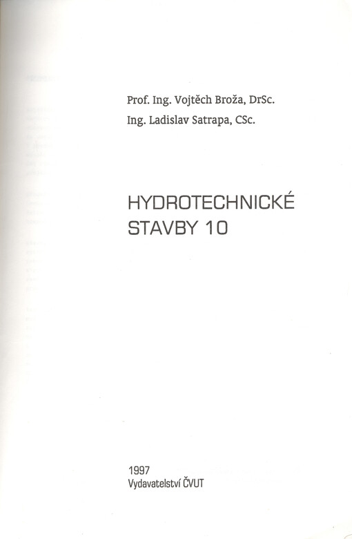 Hydrotechnické stavby 10