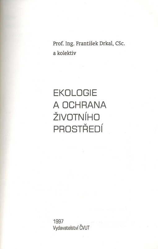 Ekologie a ochrana životního prostředí