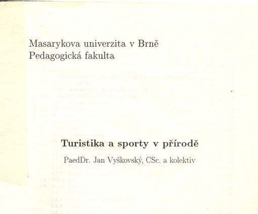 Turistika a sporty v přírodě