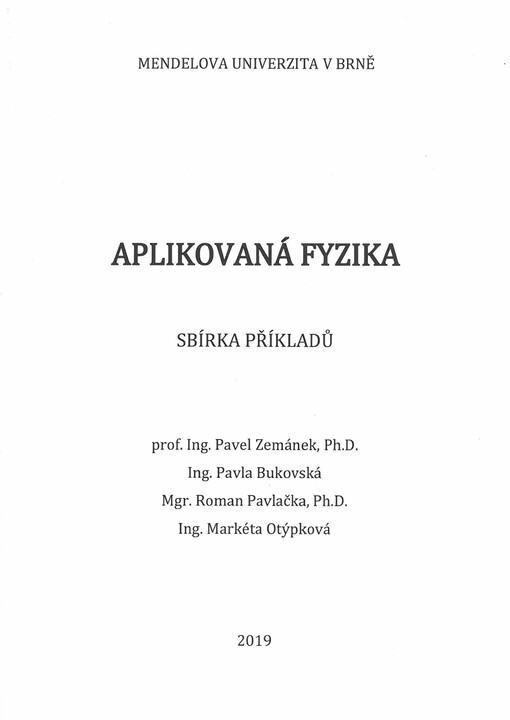 Aplikovaná fyzika – sbírka příkladů