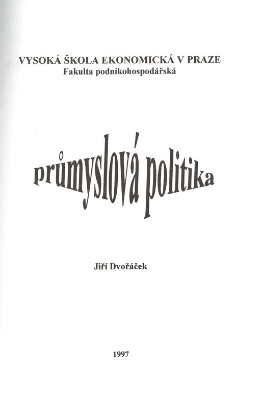 Průmyslová politika