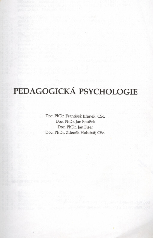 Pedagogická psychologie