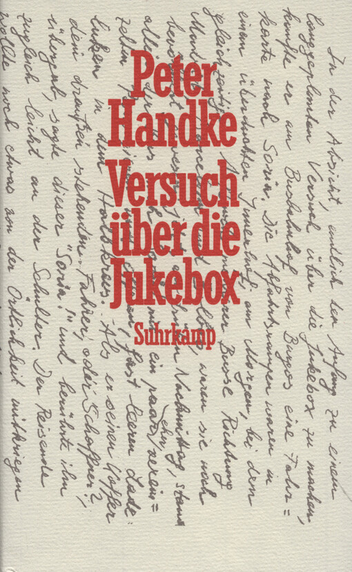 Versuch über die Jukebox : Erzählung