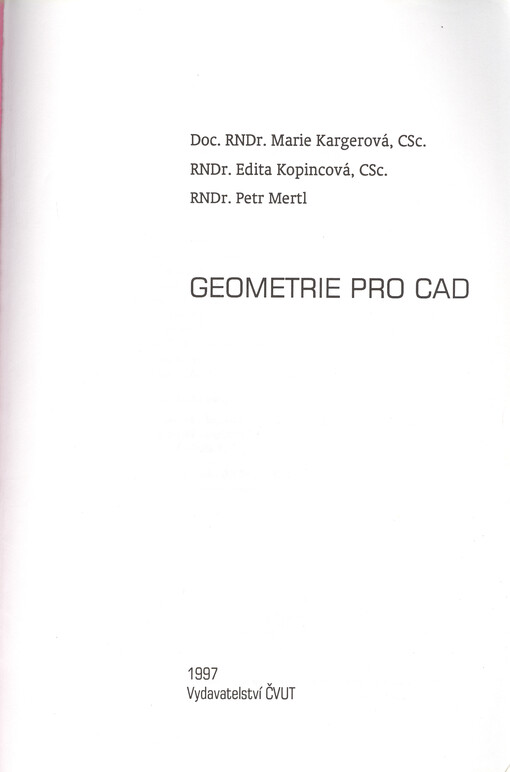 Geometrie pro CAD