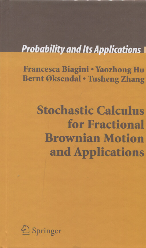 Stochastic calculus for fractional Brownian motion and applications