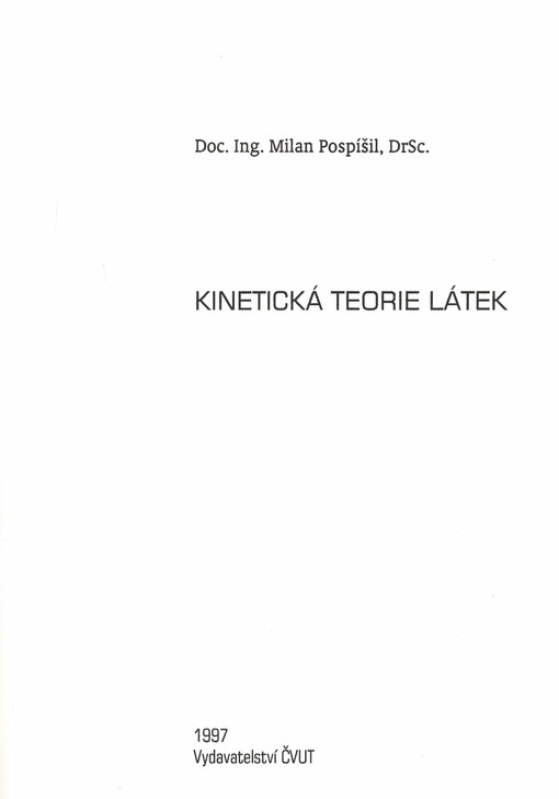 Kinetická teorie látek