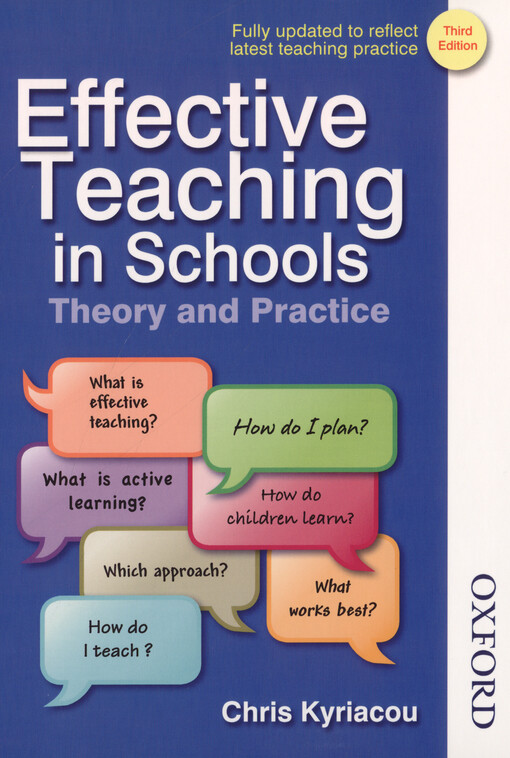 Effective teaching in schools : theory and practice
