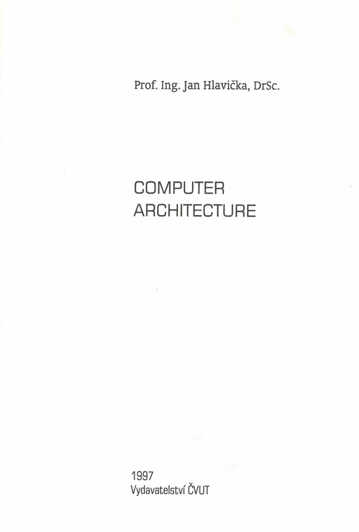 
  Computer architecture
  