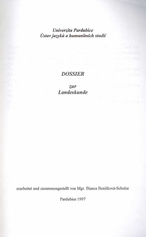 Dossier zur Landeskunde