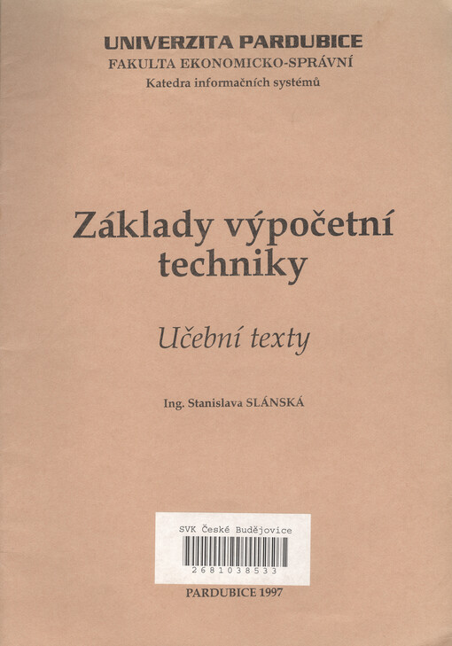Základy výpočetní techniky : učební texty