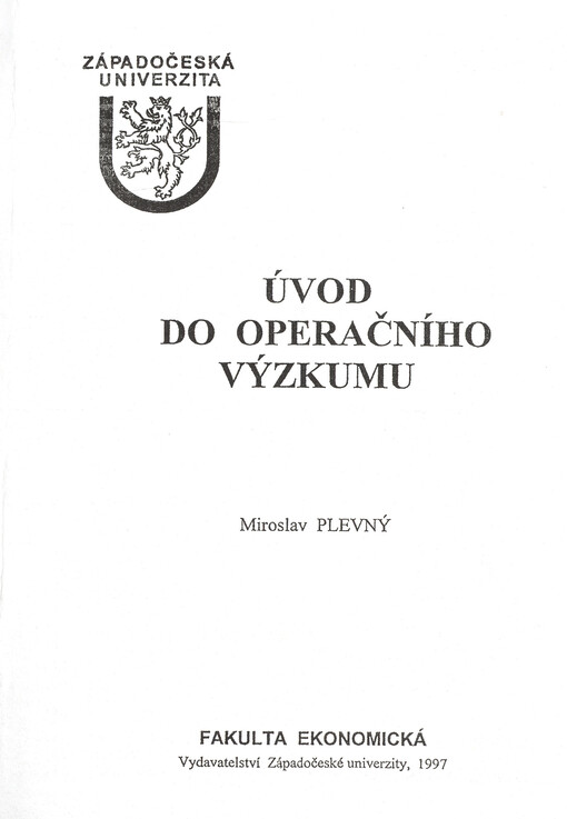 Úvod do operačního výzkumu