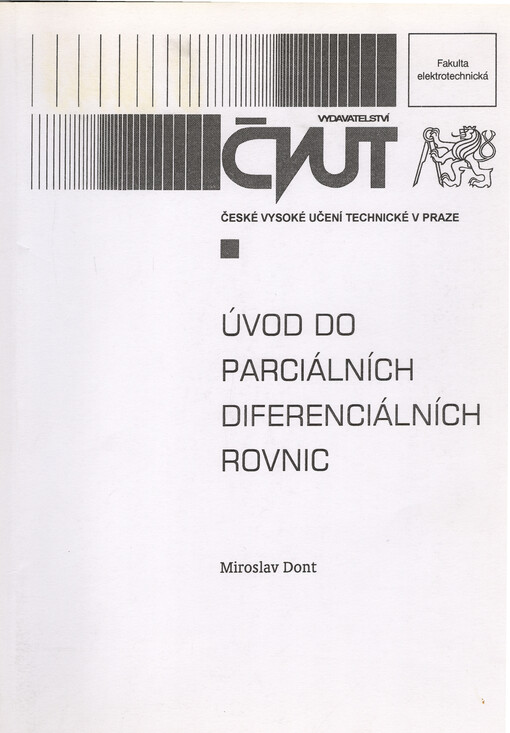 
  Úvod do parciálních diferenciálních rovnic
  