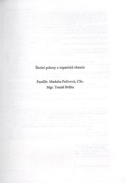 Školní pokusy z organické chemie