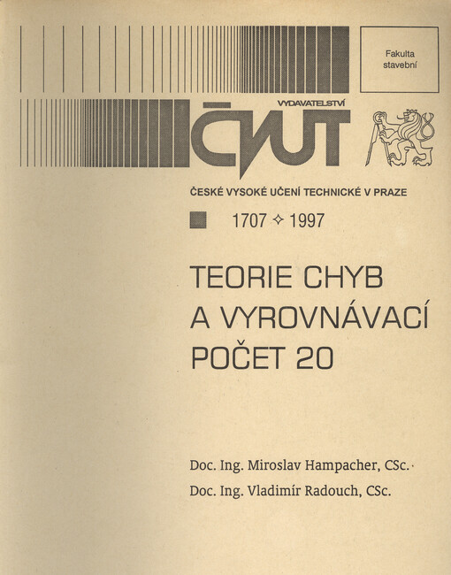 Teorie chyb a vyrovnávací počet 20