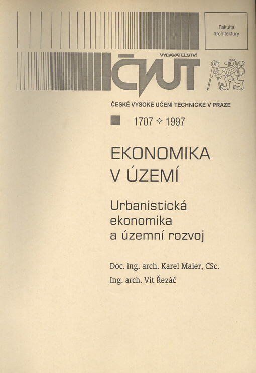 Ekonomika v území : urbanistická ekonomika a územní rozvoj