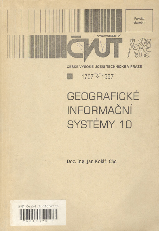 
  Geografické informační systémy 10
  