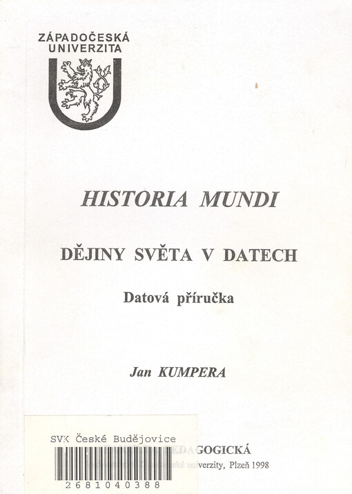 Historia mundi : dějiny světa v datech : datová příručka