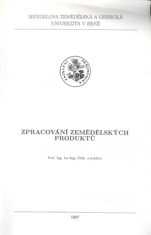 Zpracování zemědělských produktů