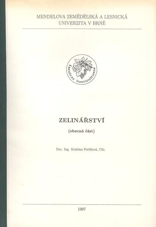 Zelinářství : (obecná část)