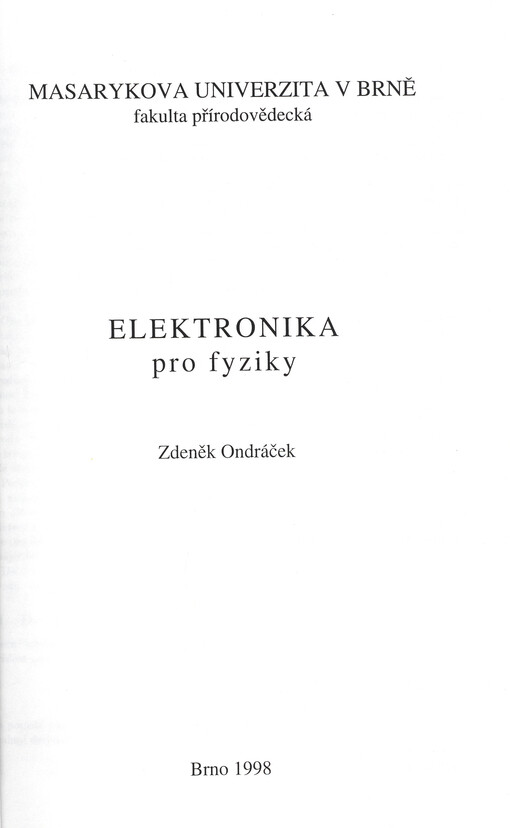 Elektronika pro fyziky