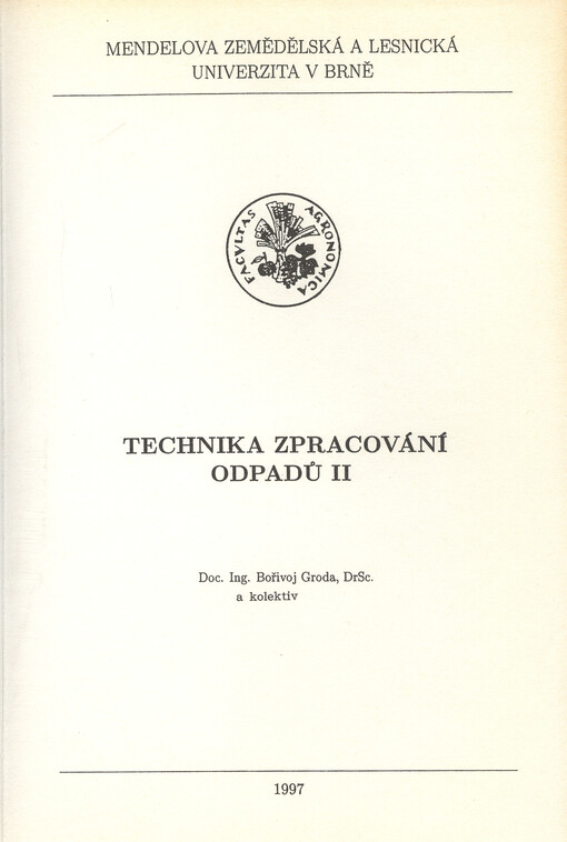 Technika zpracování odpadů II