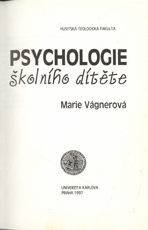 Psychologie školního dítěte