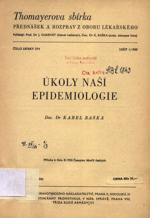 Úkoly naší epidemiologie