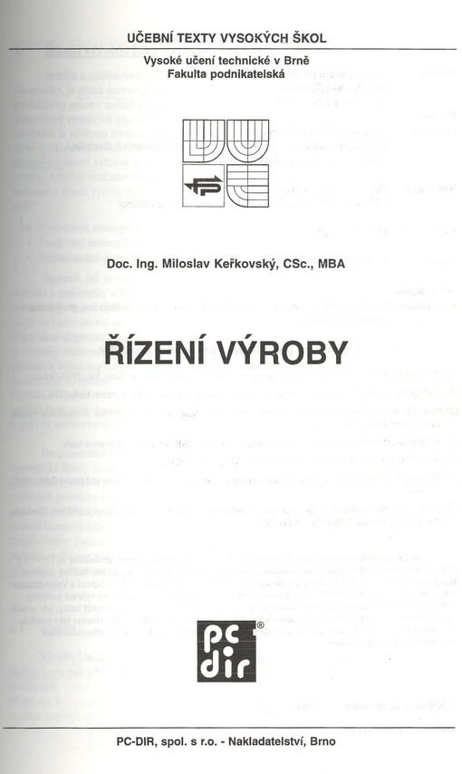 Řízení výroby