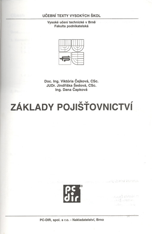 Základy pojišťovnictví