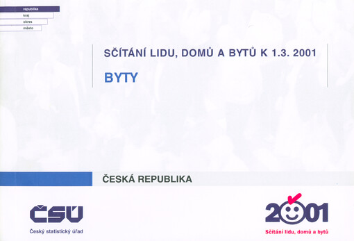 Sčítání lidu, domů a bytů k 1.3.2001 - byty : Česká republika