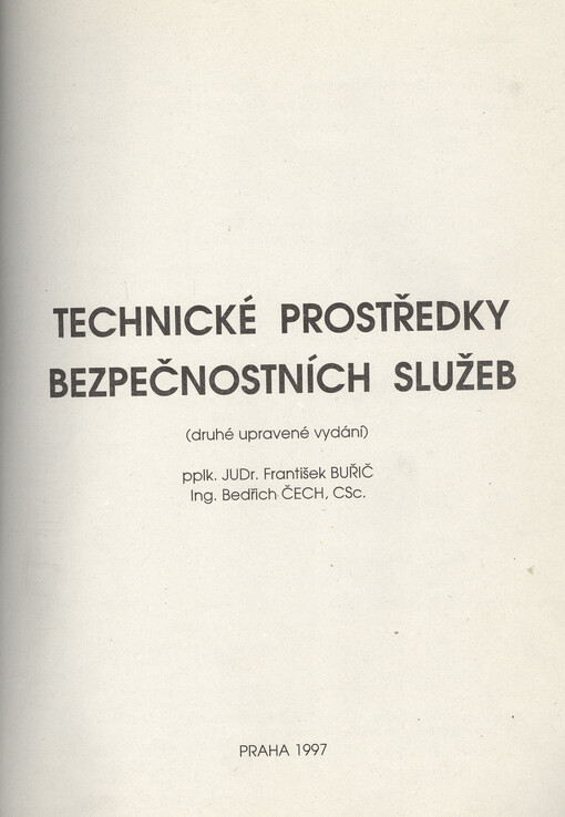 Technické prostředky bezpečnostních služeb