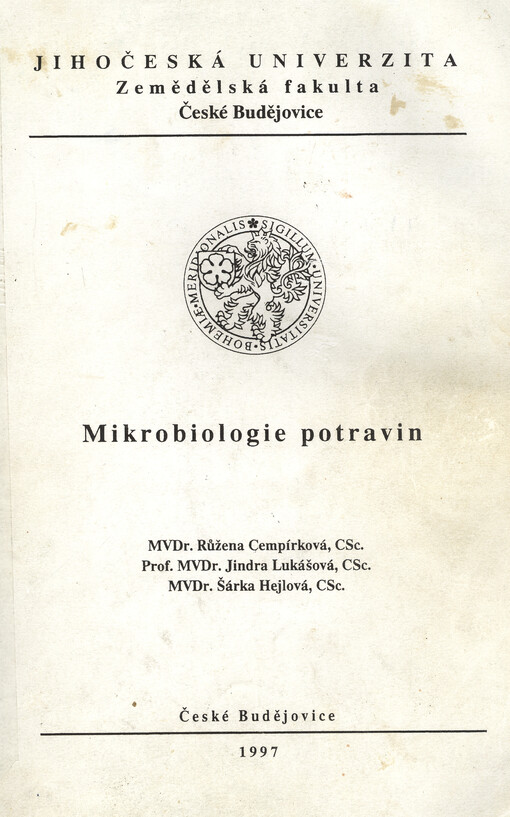 Mikrobiologie potravin