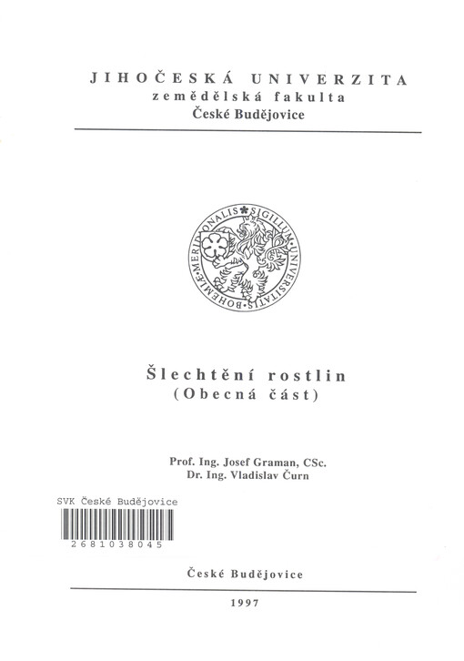 Šlechtění rostlin : (obecná část)